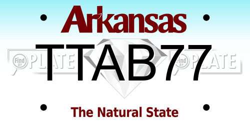 TTAB77 Arkansas License Plate