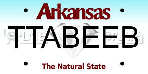 TTABEEB Arkansas License Plate
