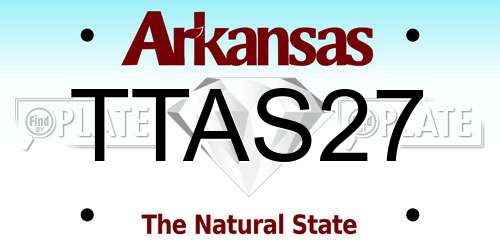 TTAS27 Arkansas License Plate