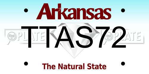 TTAS72 Arkansas License Plate