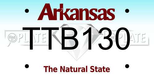 TTB130 Arkansas License Plate