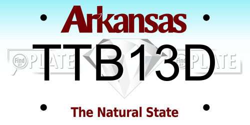 TTB13D Arkansas License Plate