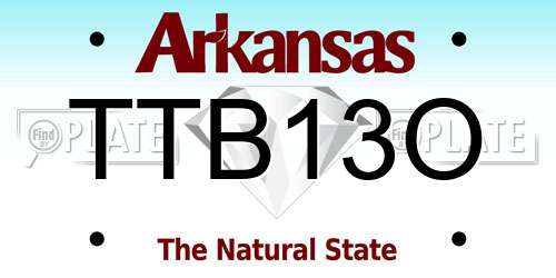 TTB13O Arkansas License Plate