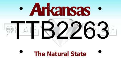 TTB2263 Arkansas License Plate