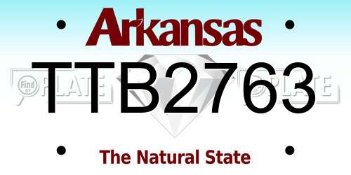 TTB2763 Arkansas License Plate