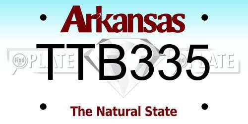 TTB335 Arkansas License Plate