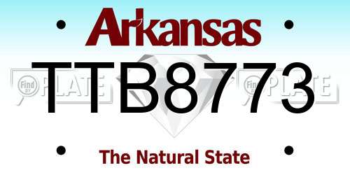TTB8773 Arkansas License Plate