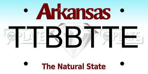 TTBBTTE Arkansas License Plate
