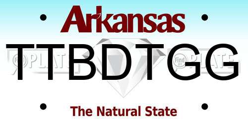 TTBDTGG Arkansas License Plate