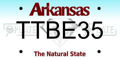 TTBE35 Arkansas License Plate
