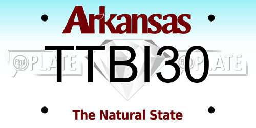 TTBI30 Arkansas License Plate