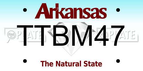 TTBM47 Arkansas License Plate