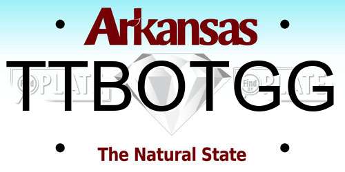 TTBOTGG Arkansas License Plate
