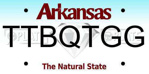 TTBQTGG Arkansas License Plate