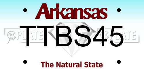 TTBS45 Arkansas License Plate