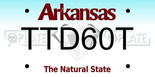 TTD60T Arkansas License Plate
