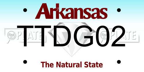 TTDG02 Arkansas License Plate