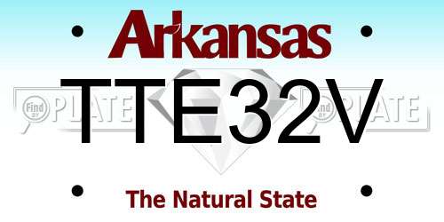 TTE32V Arkansas License Plate