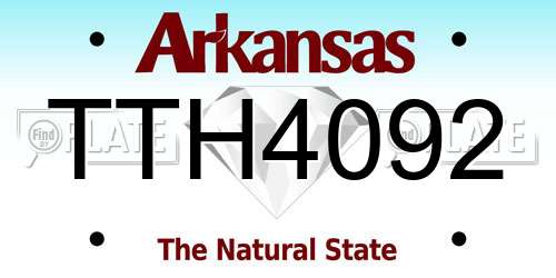 TTH4092 Arkansas License Plate