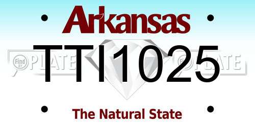 TTI1025 Arkansas License Plate