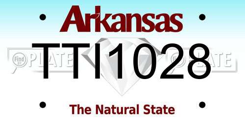 TTI1028 Arkansas License Plate