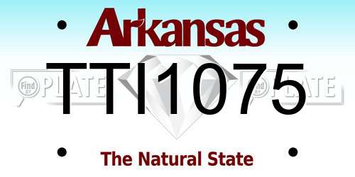 TTI1075 Arkansas License Plate