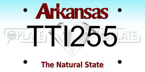 TTI255 Arkansas License Plate