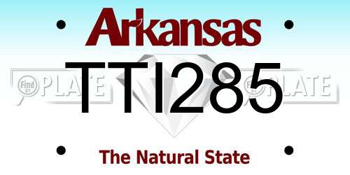 TTI285 Arkansas License Plate