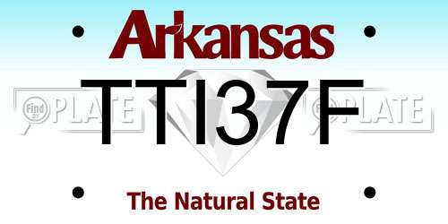 TTI37F Arkansas License Plate