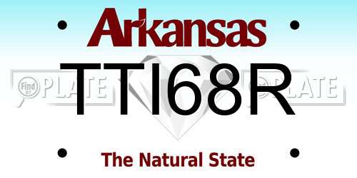 TTI68R Arkansas License Plate