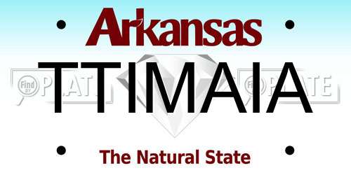 TTIMAIA Arkansas License Plate