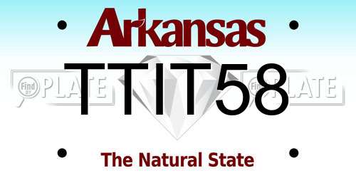 TTIT58 Arkansas License Plate