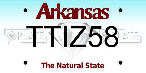 TTIZ58 Arkansas License Plate