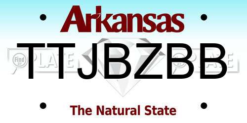 TTJBZBB Arkansas License Plate