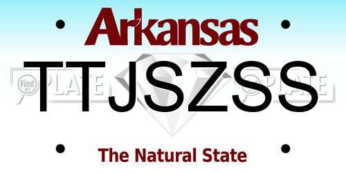 TTJSZSS Arkansas License Plate