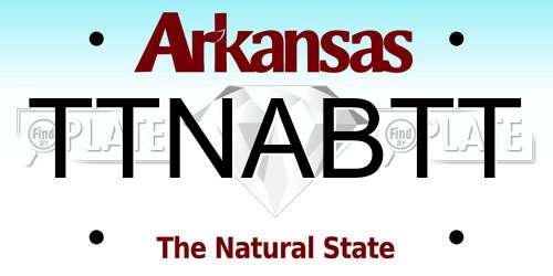 TTNABTT Arkansas License Plate