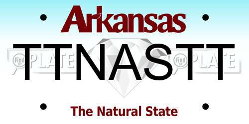 TTNASTT Arkansas License Plate