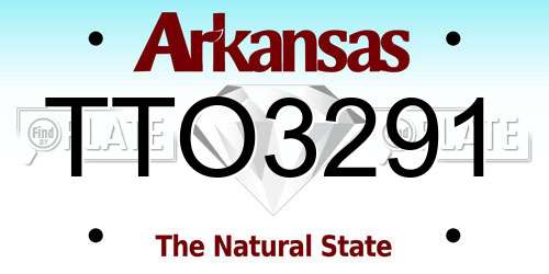 TTO3291 Arkansas License Plate