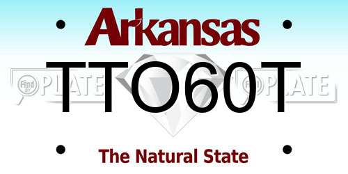 TTO60T Arkansas License Plate