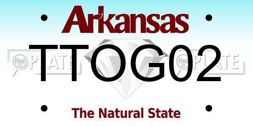 TTOG02 Arkansas License Plate