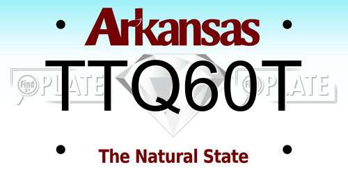TTQ60T Arkansas License Plate