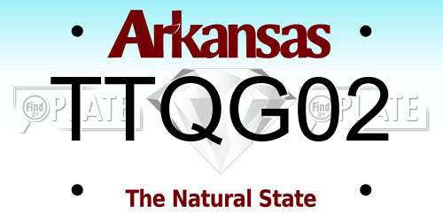 TTQG02 Arkansas License Plate
