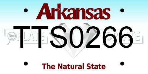 TTS0266 Arkansas License Plate