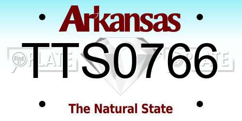 TTS0766 Arkansas License Plate