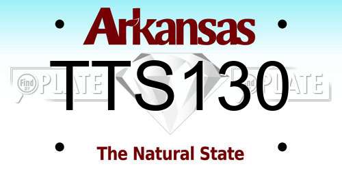 TTS130 Arkansas License Plate