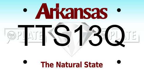 TTS13Q Arkansas License Plate
