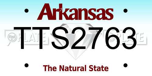 TTS2763 Arkansas License Plate