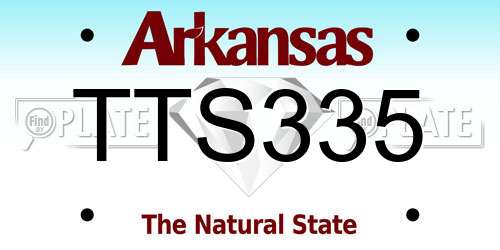 TTS335 Arkansas License Plate