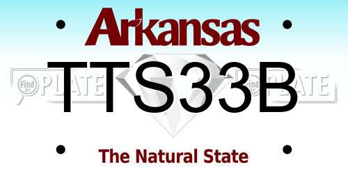 TTS33B Arkansas License Plate