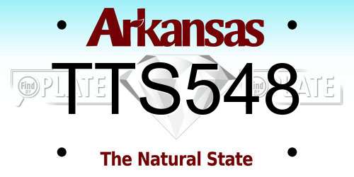TTS548 Arkansas License Plate